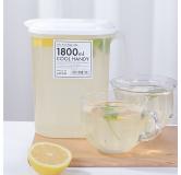 YAMADA 凉水壶1800ml塑料水壶 白色 原产地：日本